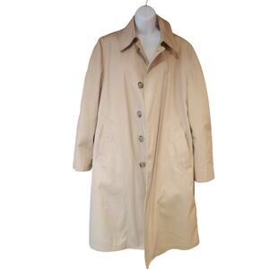 vintage London Fog Women's Light Brown/Tan lined Trench Coat  Size L